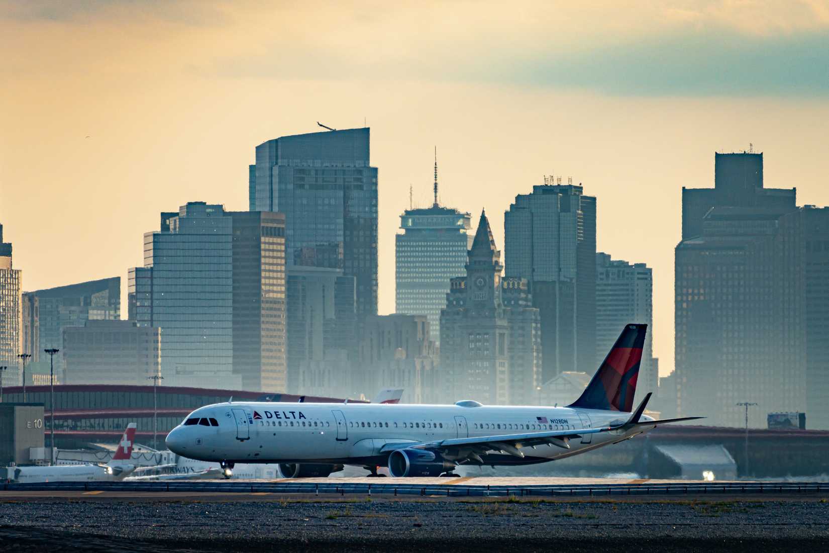 Delta Air Lines Airbus A321 at Boston Logan International Airport.