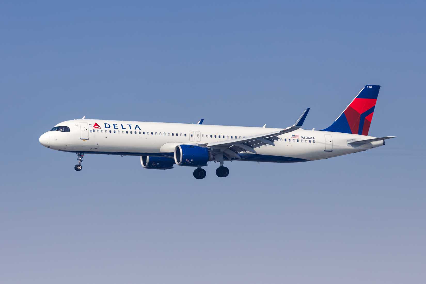 Delta Air Lines Airbus A321neo in the sky