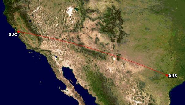 Delta Air Lines Austin to San Jose California