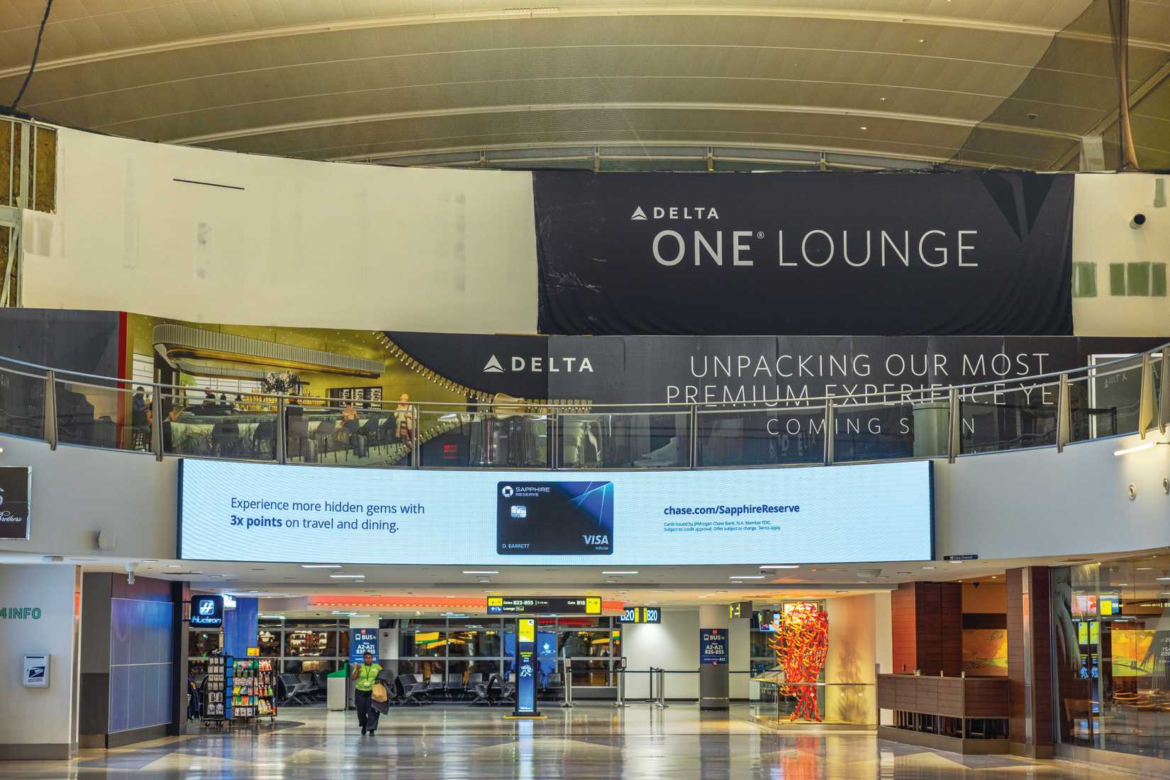 Delta One Lounge under at terminal in New York JFK Airport 