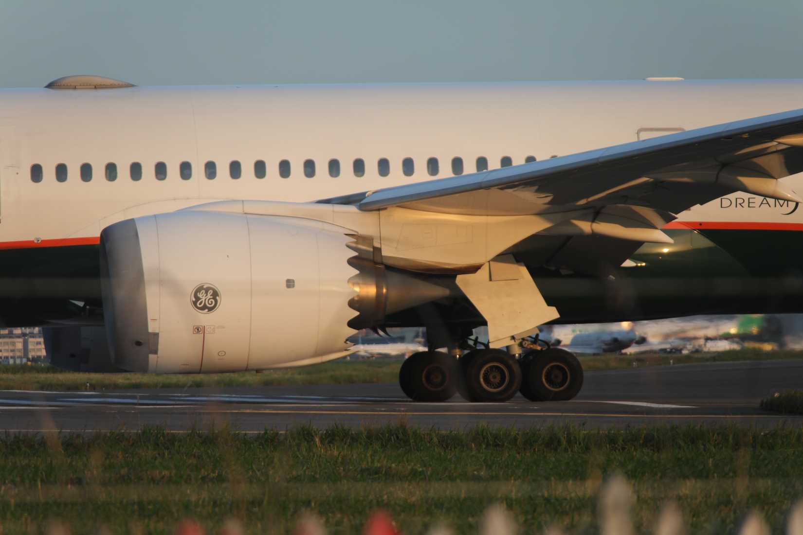 EVA Air Boeing 787-10 Dreamliner landing at Songshan Airport.