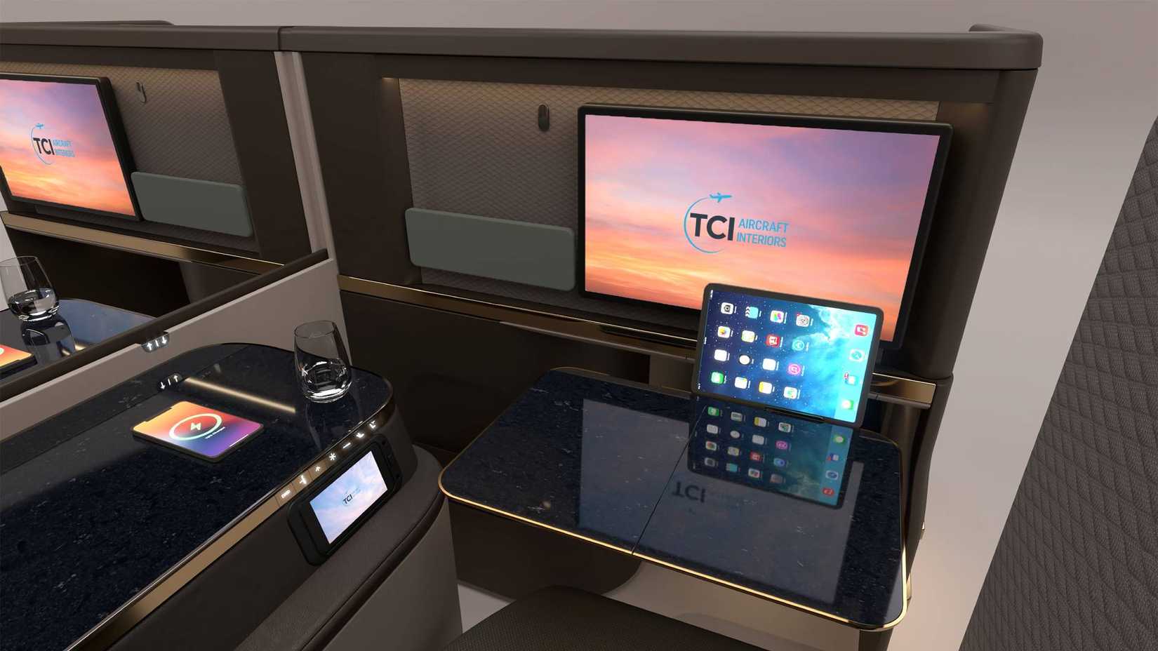 TCI Aircraft Interiors Crystal Rendering 