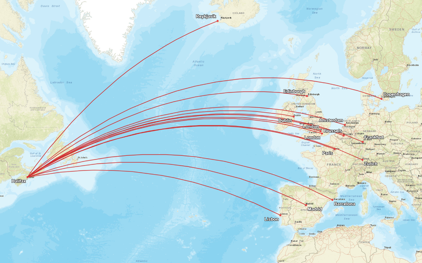 Halifax All European Routes