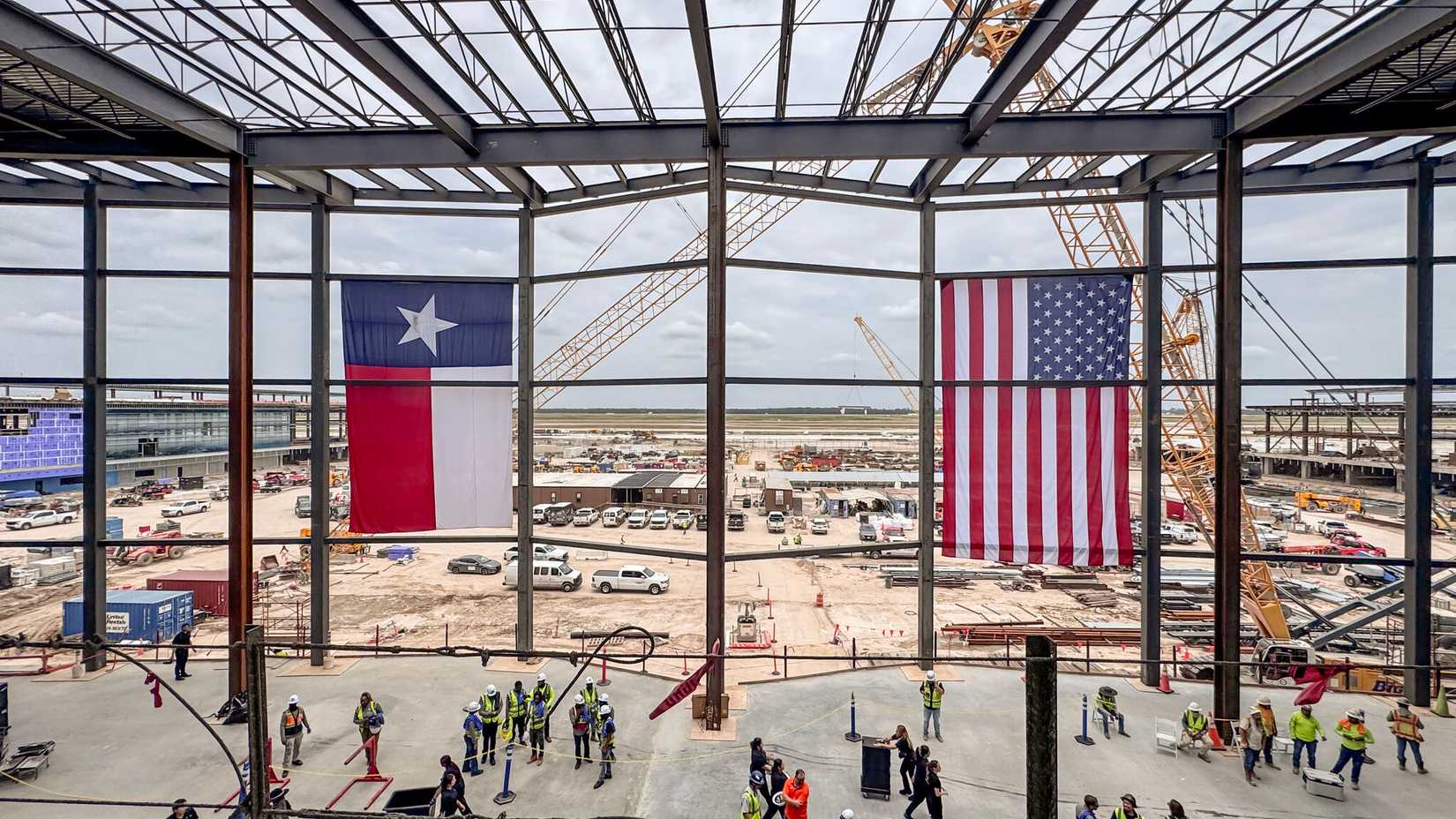 IAH terminal B modernization milestone.