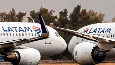 LATAM aircraft on the tarmac.