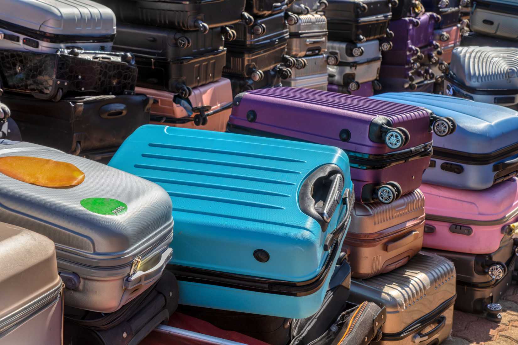 Lost and found luggage suitcases and bags