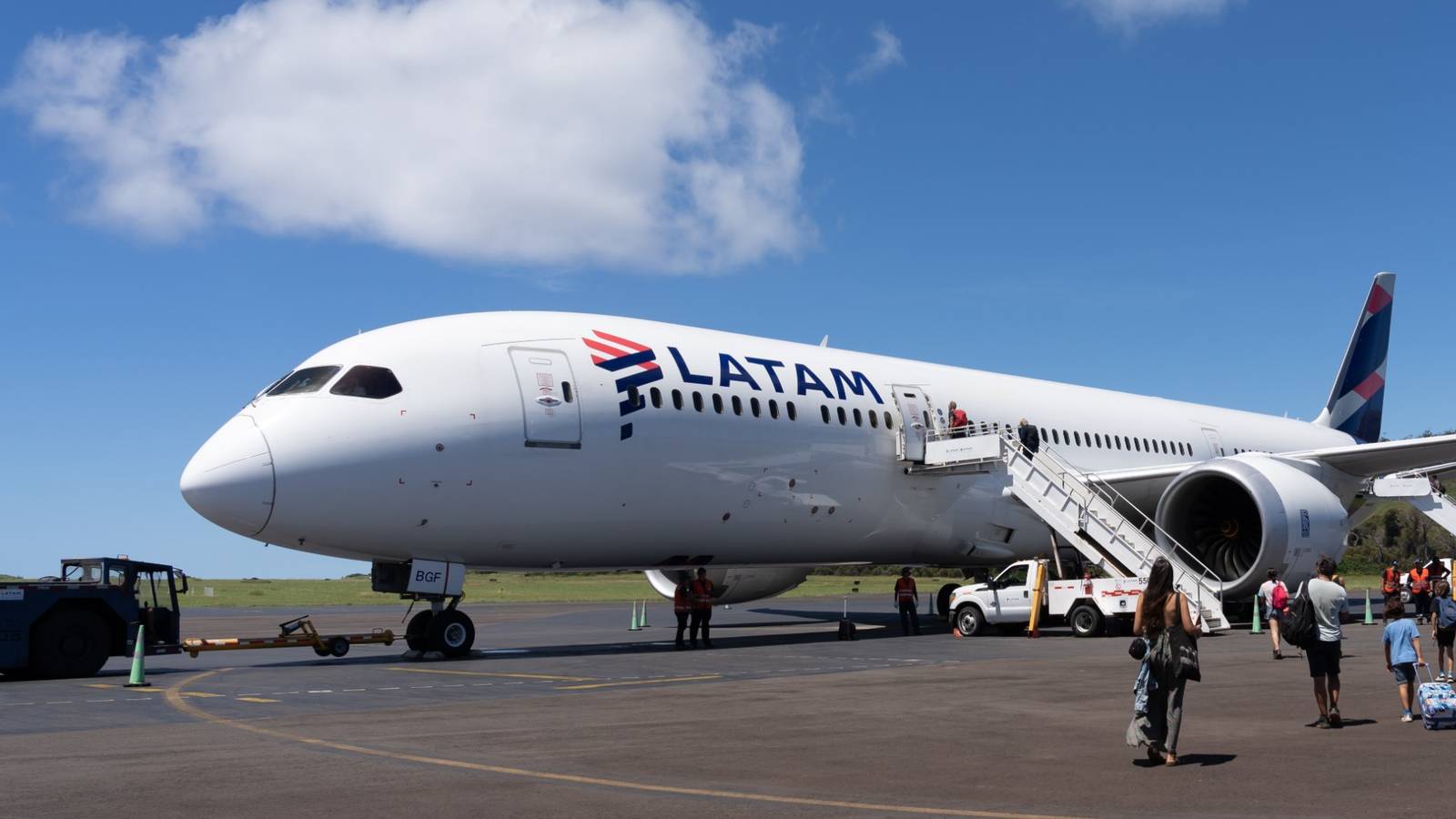 LATAM Boeing 787 Grounded At World's Most Remote Airport After Door Torn  Off By Airstairs