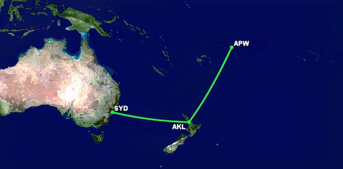 QF SYD-AKL-APW