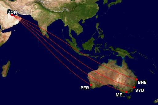 qr longhaul to australia