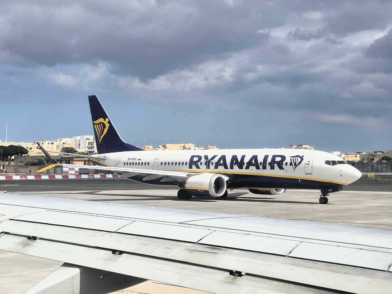 Ryanair Boeing 737 Max with polish registration at Malta International Airport