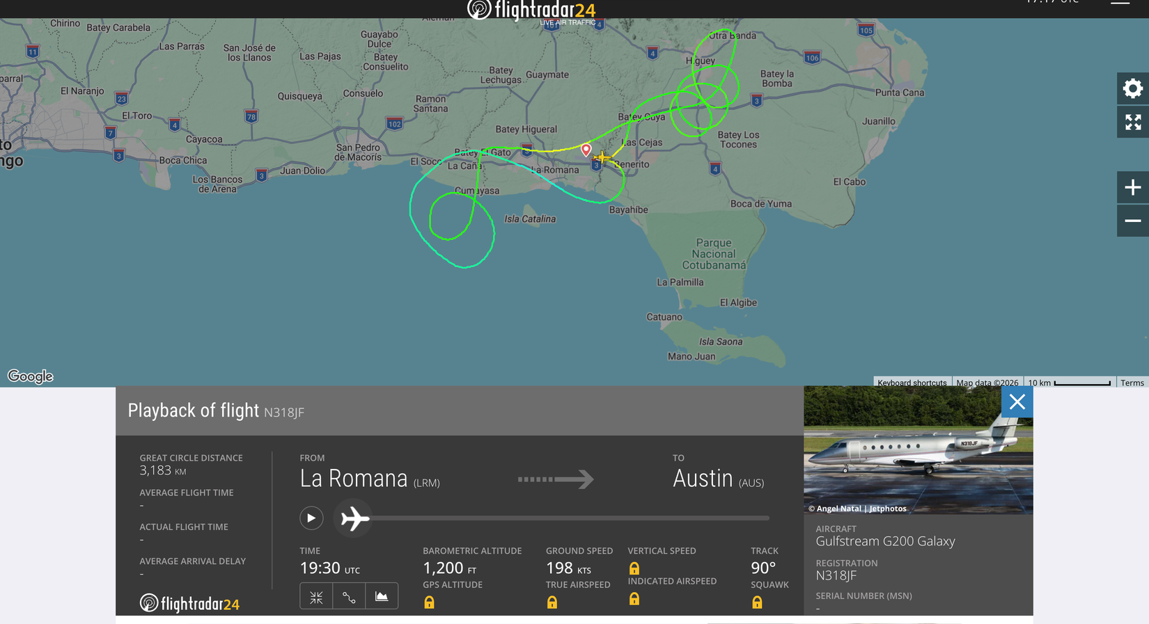 N318JF FR24 Data