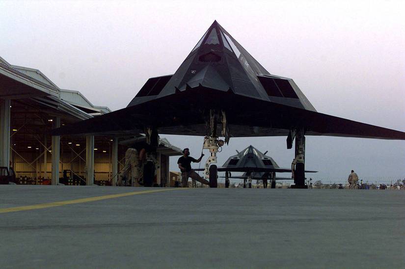 Several F-117 Nighthawk stealth-fighters assigned to the 8th Fighter Squadron (FS), 49th Fighter Wing (FW), Holloman Air Force Base (AFB)