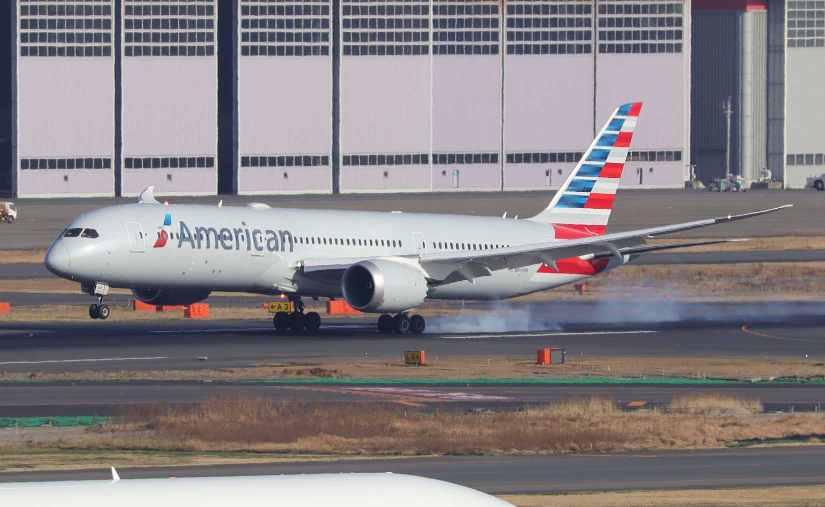 American 787 Landing