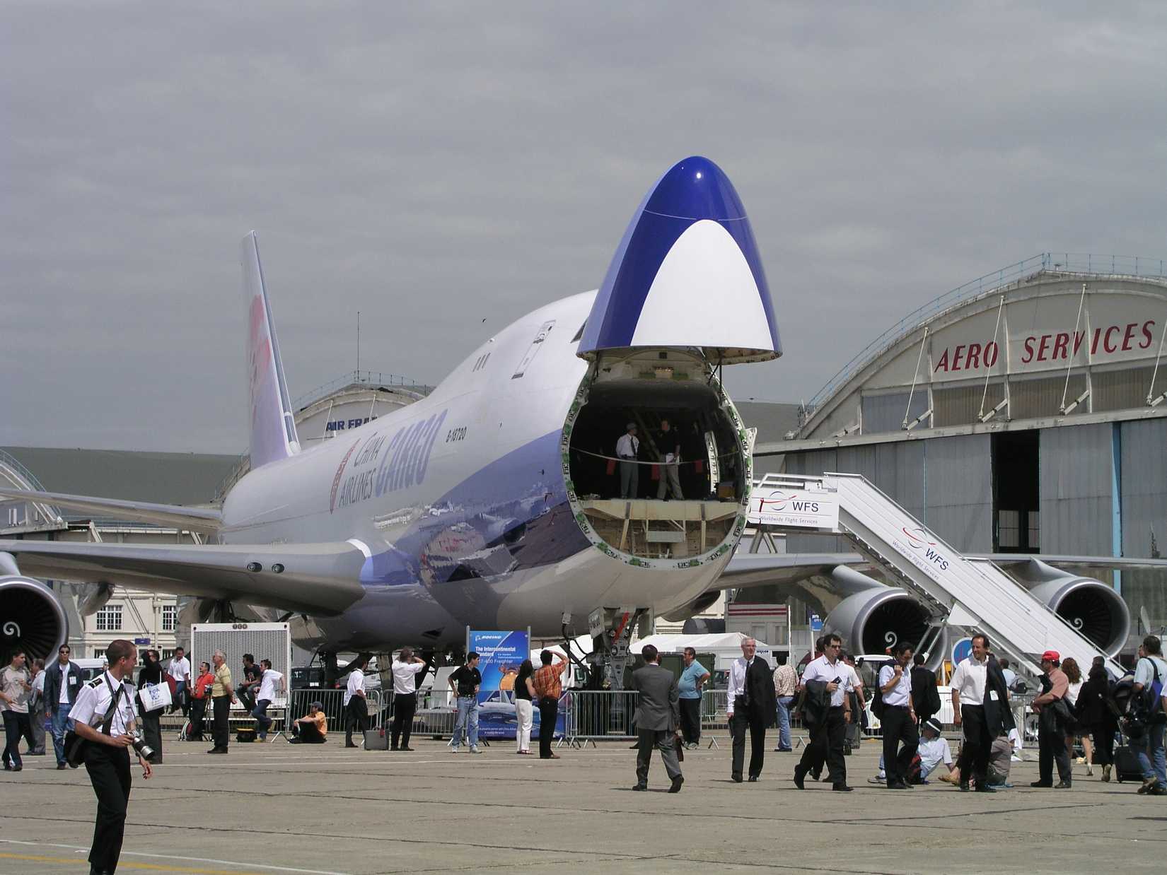 China Airlines Cargo Boeing 747-400F Parked With Nose Door Opened