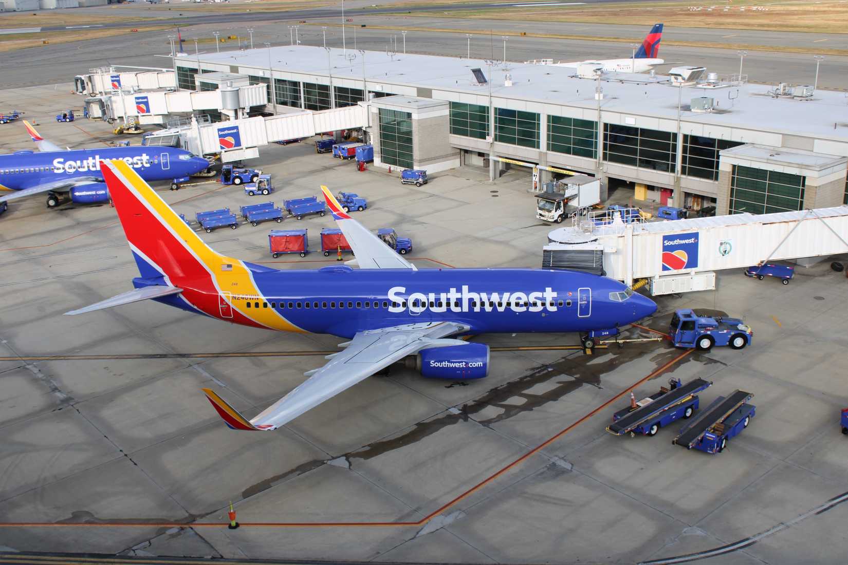 Southwest 737 Parked In Providence