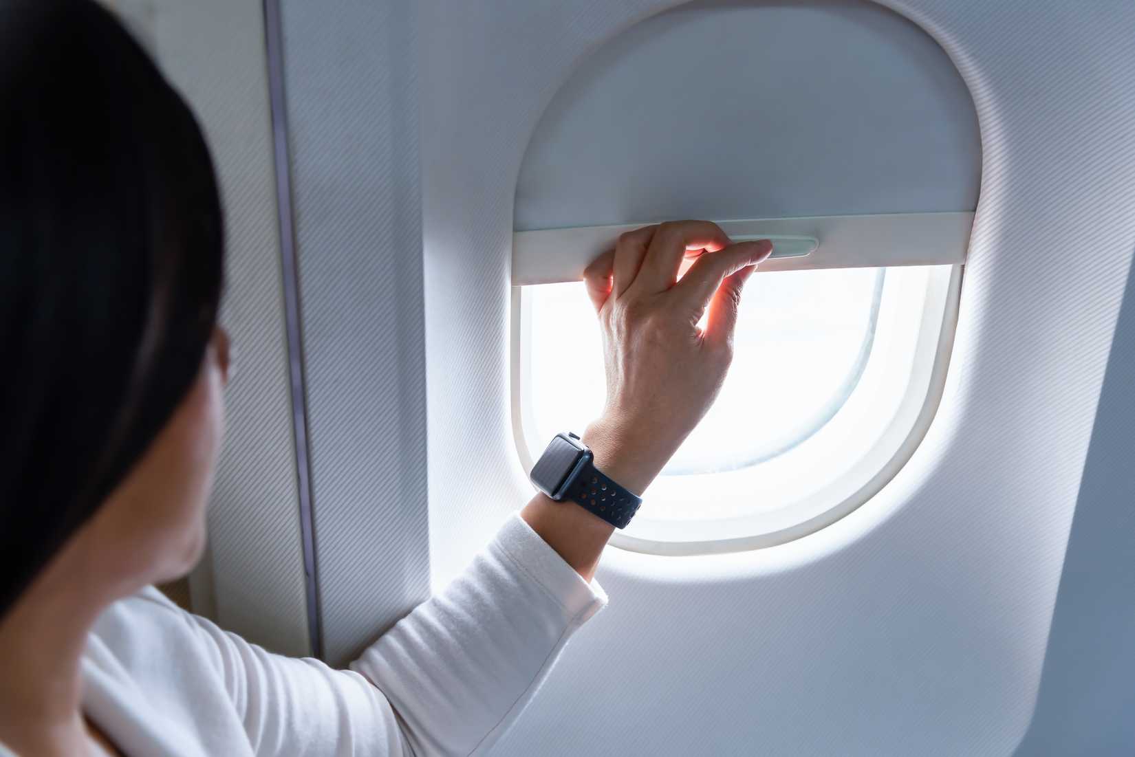 Airplane window shade