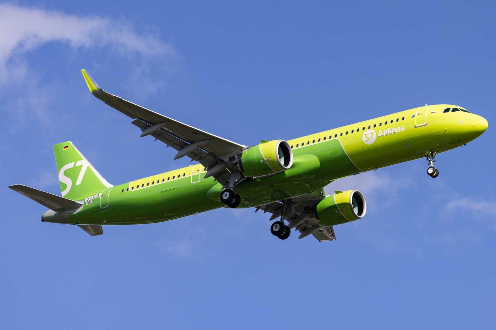 Hamburg, Germany - June 2, 2022 - S7 - Siberia Airlines (S7 | SBI) at Hamburg Airport (EDDH|HAM) with an Airbus A321-271NX A21N (D-AYAG | 10883).