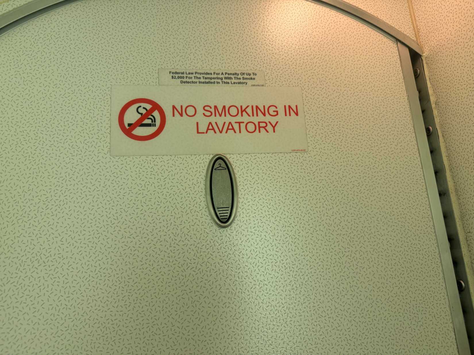 FAA Warning toilet