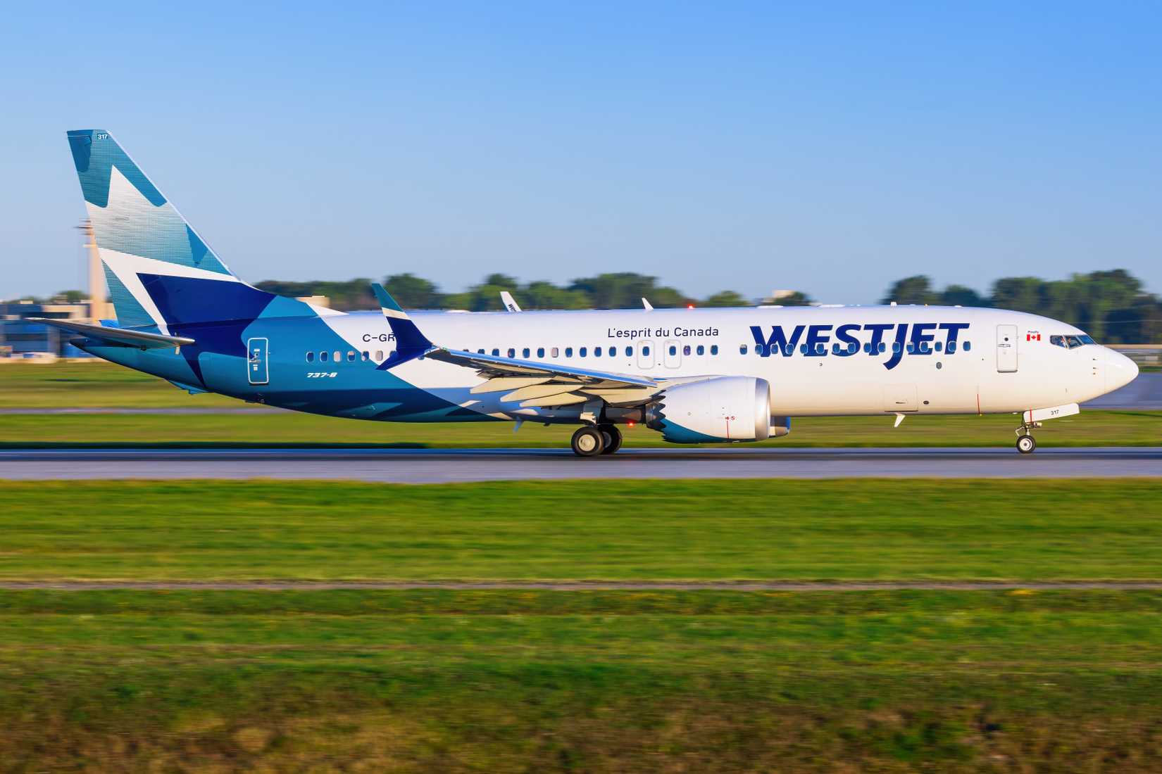 WestJet 737 MAX Taxiing