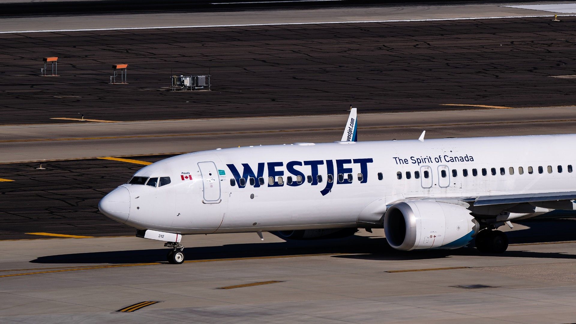 WestJet 737 Closeup