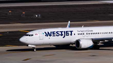 WestJet 737 Closeup