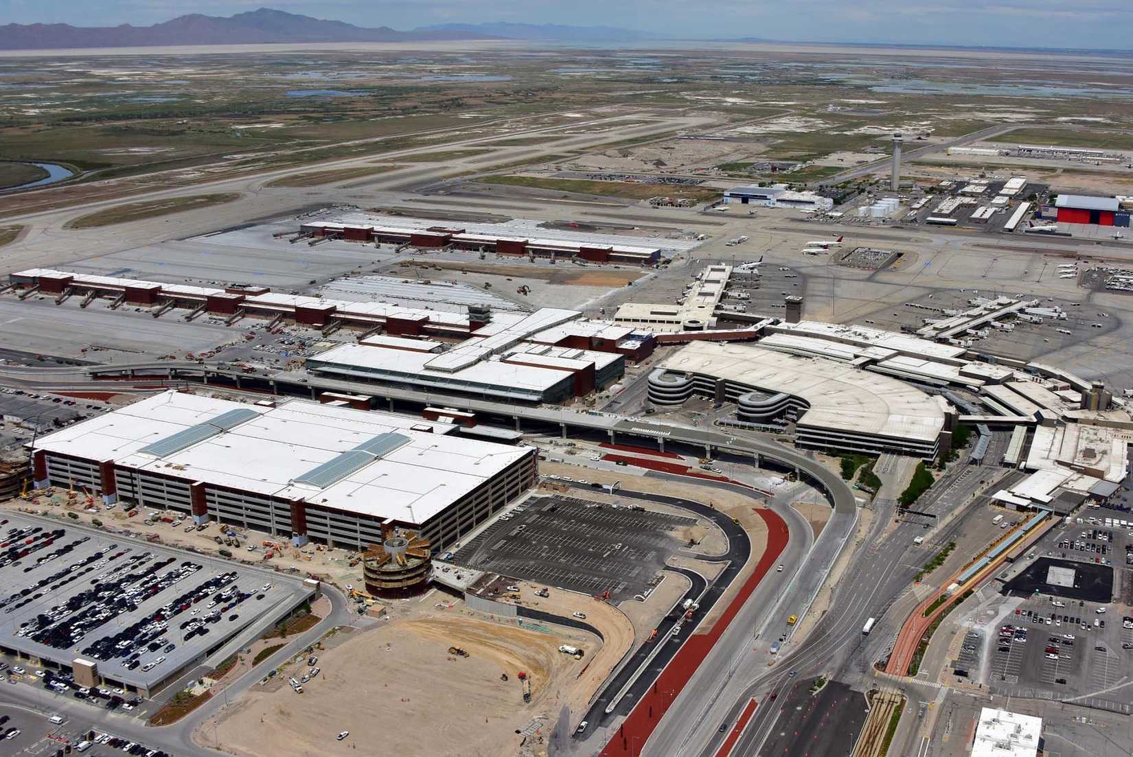 SLC airport modernization progress.