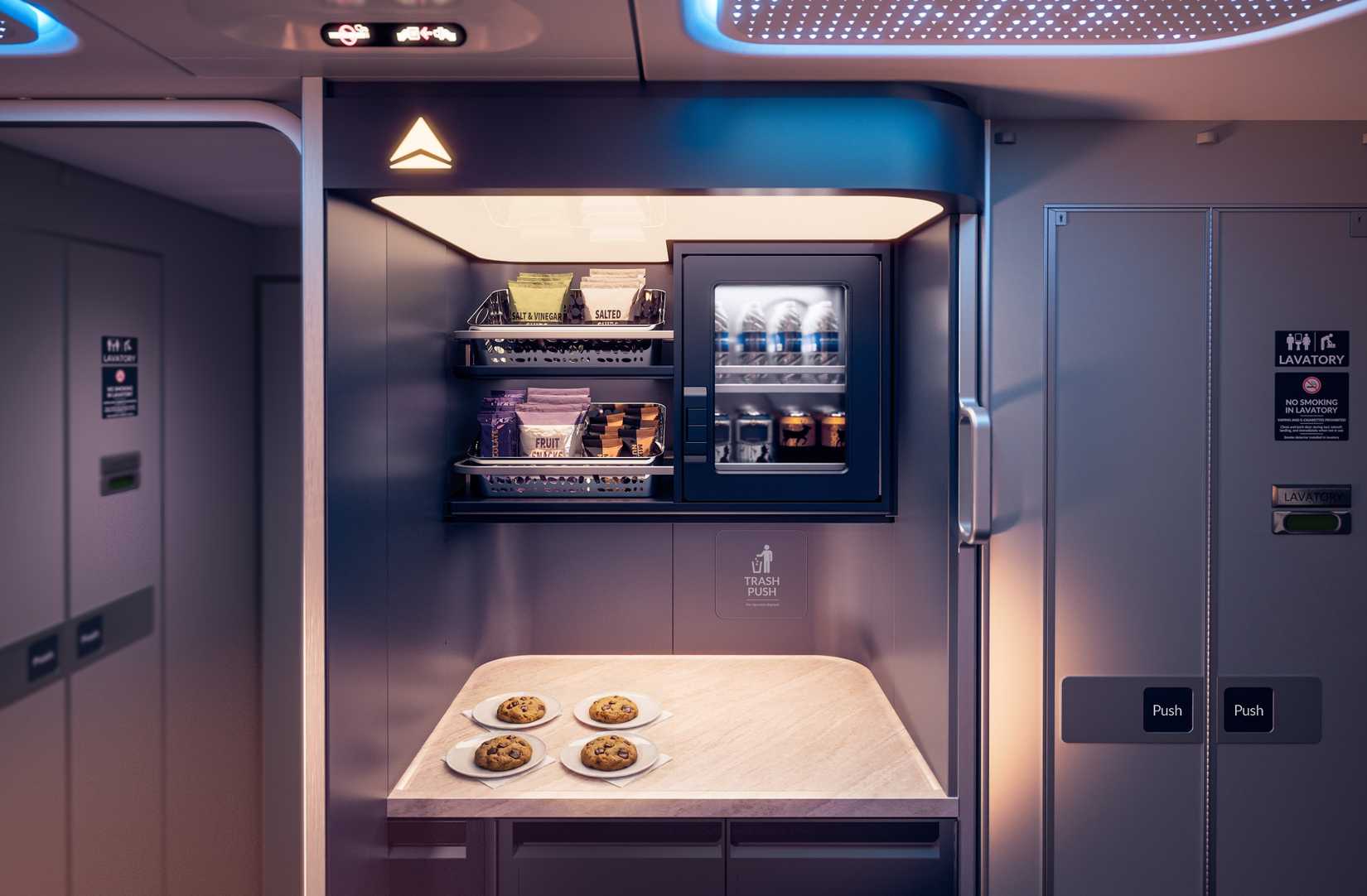 Delta One Snacks Inside Delta Air Lines' $1 Billion Plan To Add Privacy Doors & Snack ...