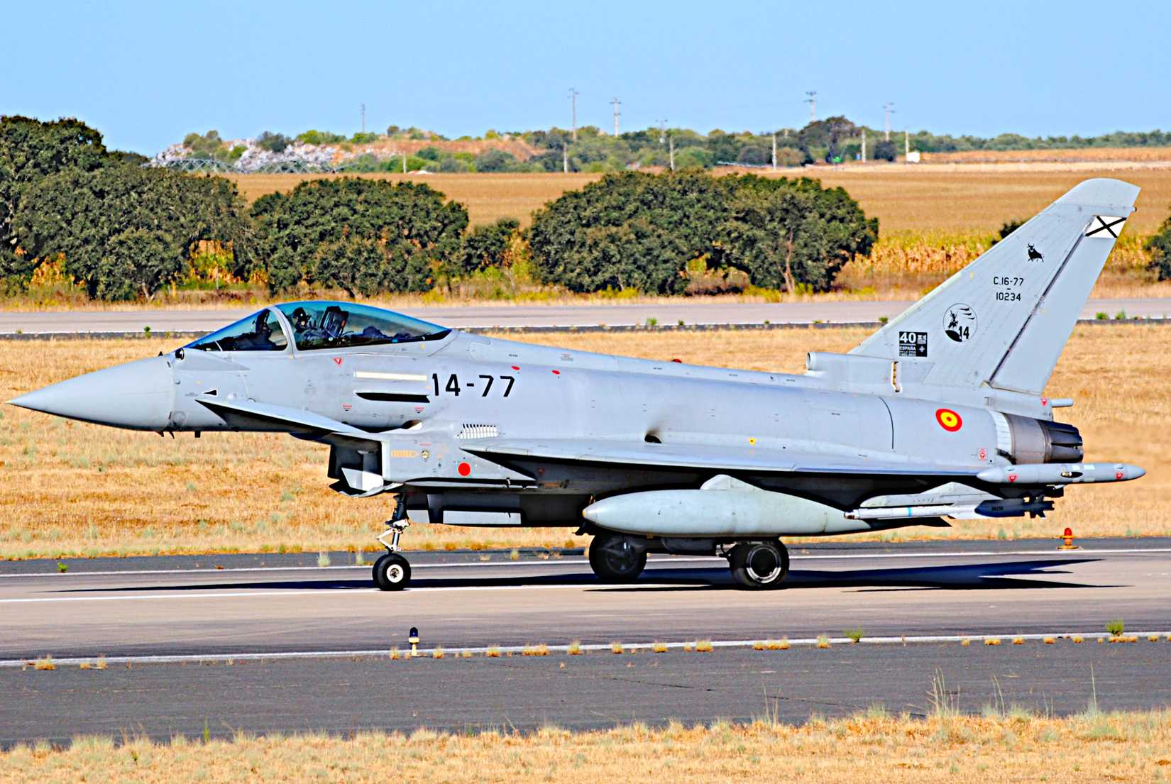 Ejercito del Aire Eurofighter Typhoon taxiing at NATO Tiger Meet 2025, Beja, Portugal