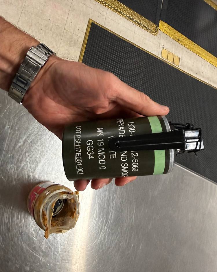 TSA grenade peanut butter