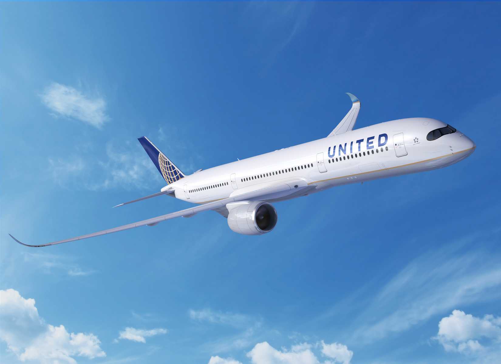 united airlines a350-900 render