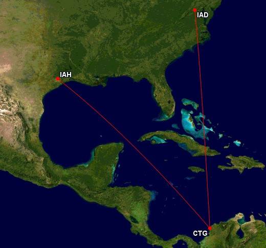 United Airlines new routes to Cartagena