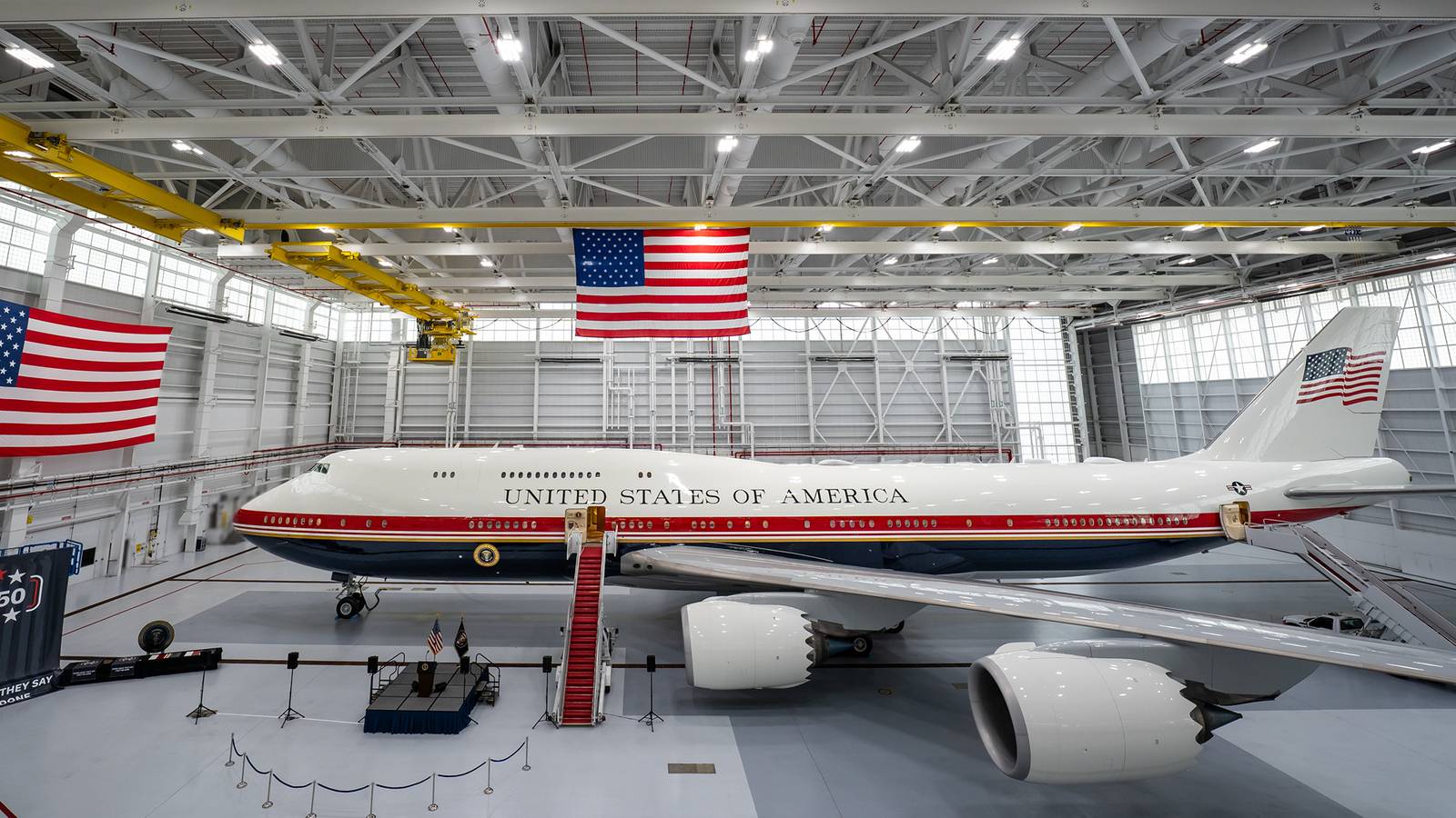 In Photos: Trump Unveils VC-25B 'Bridge' Air Force One After Rapid 10-Month Conversion
