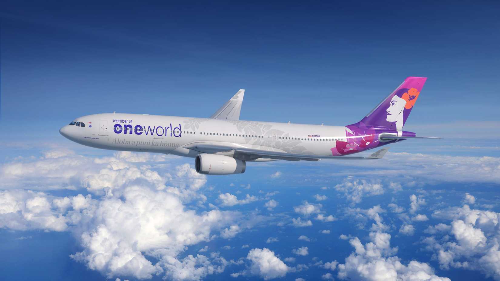 hawaiian airlines a330 oneworld livery