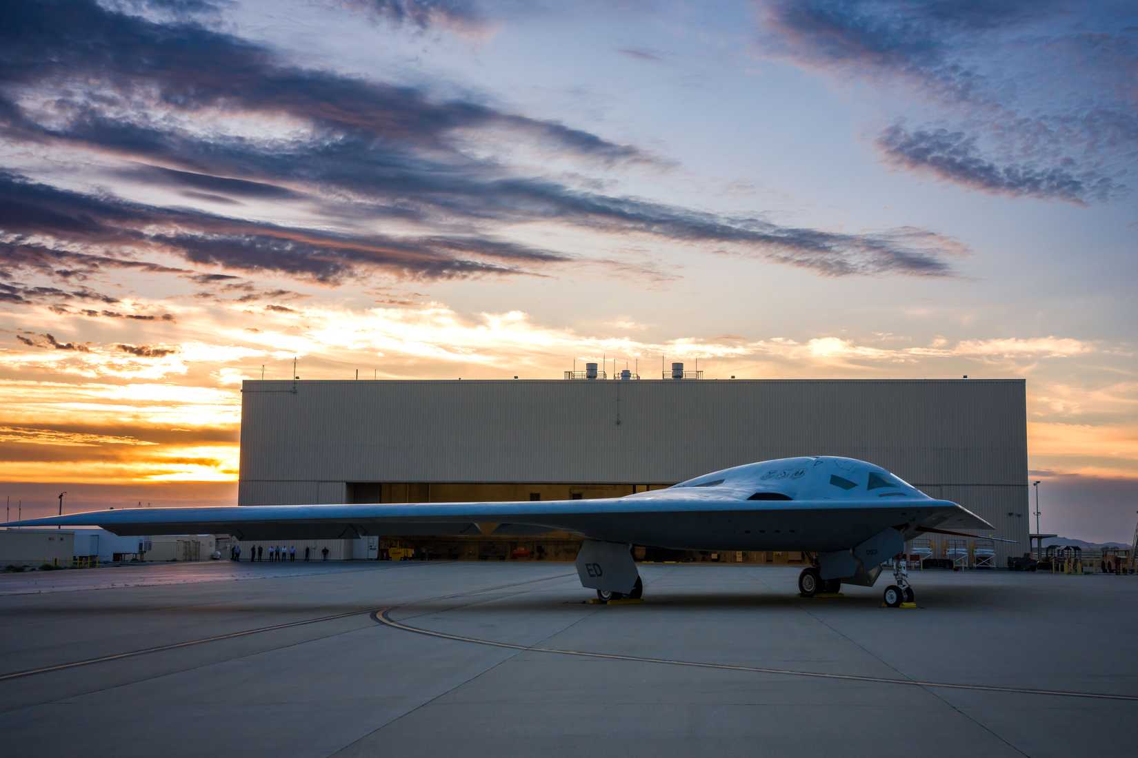 A  B-21 Raider at Edwards Air Force Base, Calif