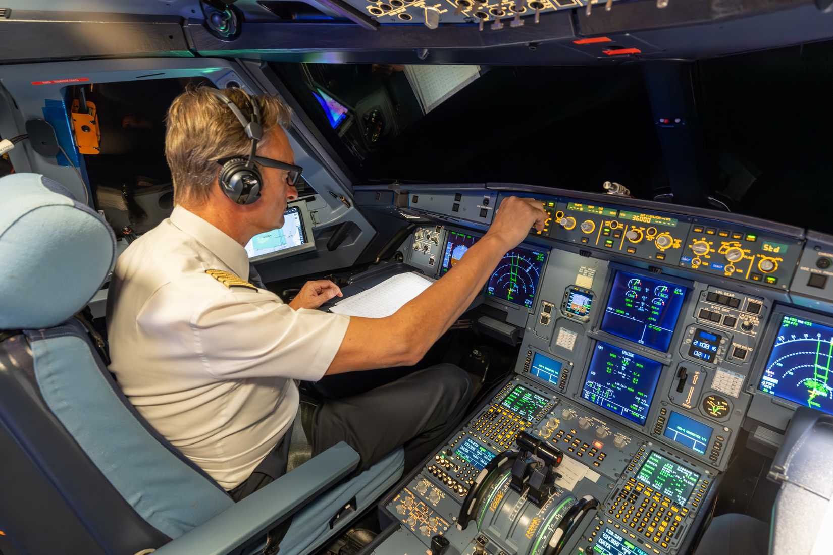 A321XLR route proving - ambiance in the cockpit