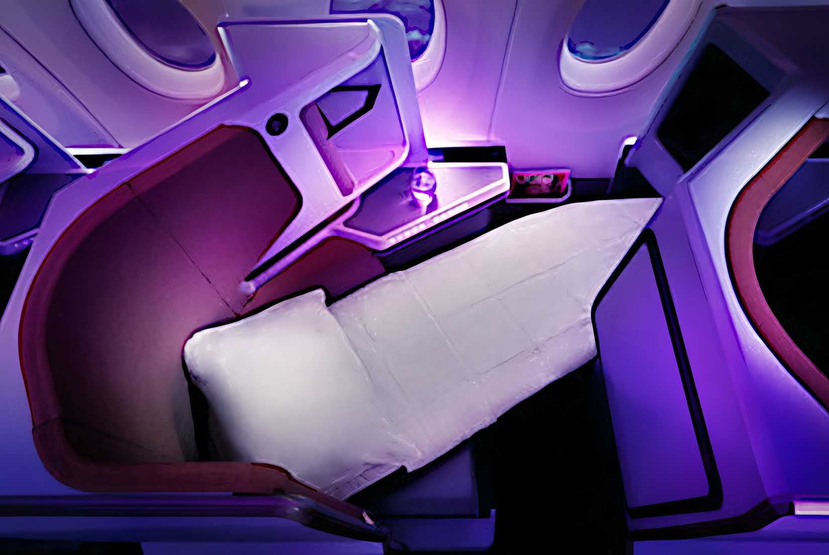 Virgin Atlantic A350 bed