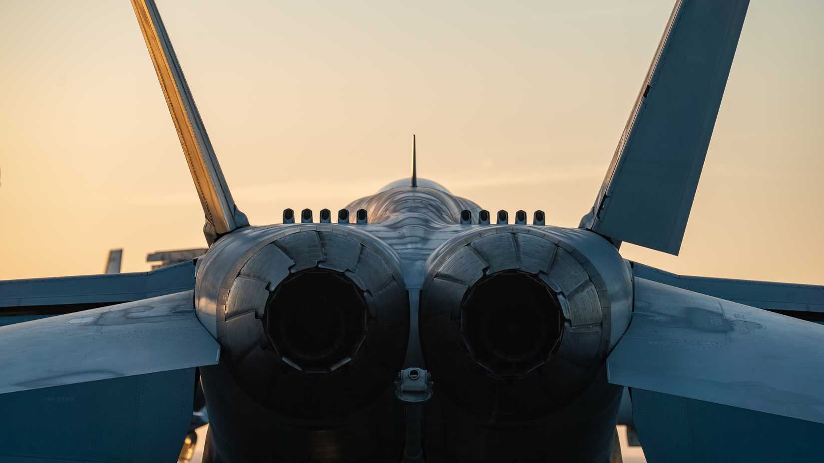 An FA-18E Super Hornet, assigned to the “Golden Dragons” of Strike Fighter Squadron (VFA) 192
