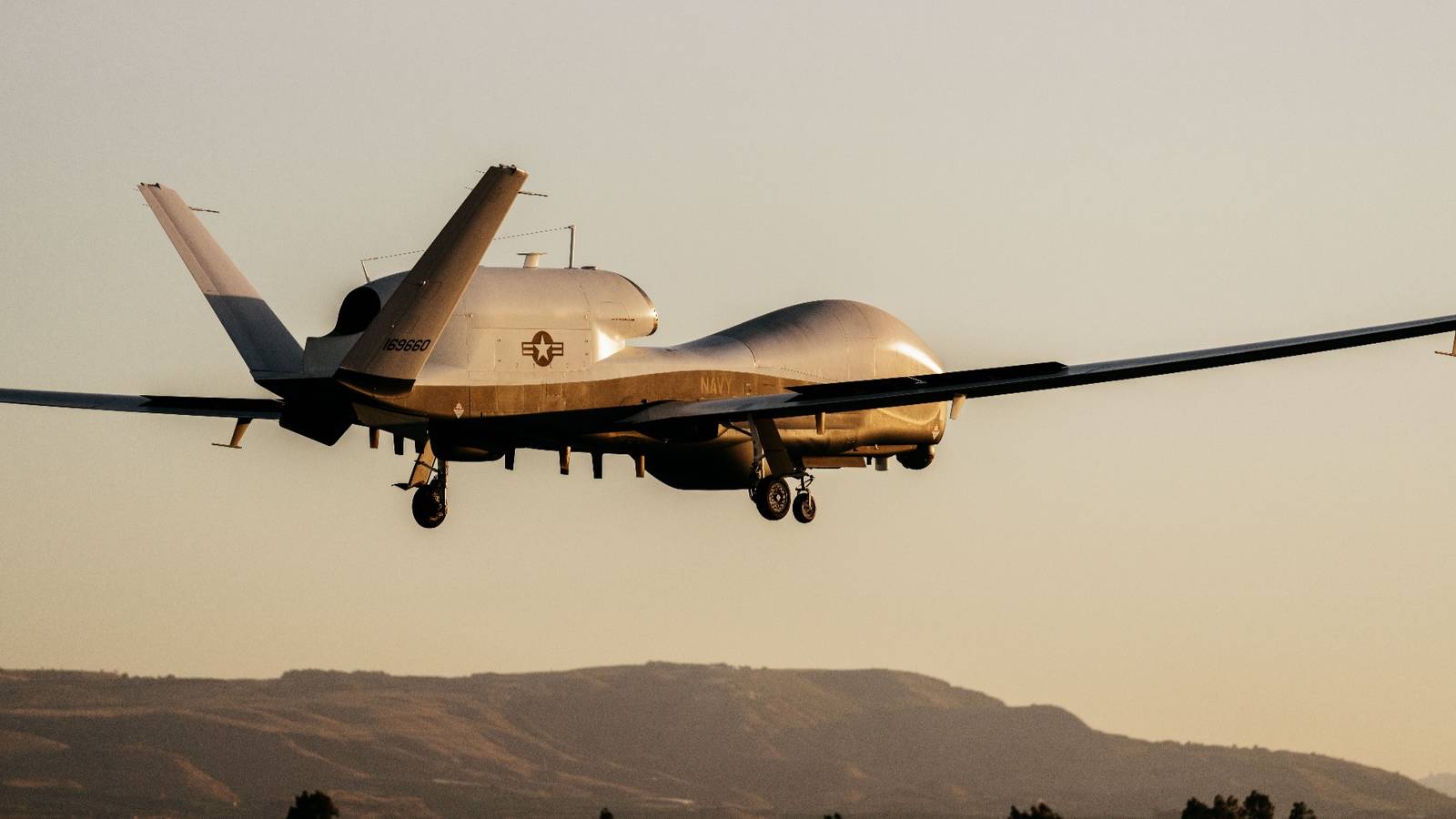 An MQ-4C Triton assigned to Unmanned Patrol Squadron (VUP) 19 prepares to land at Naval Air Station (NAS) Sigonella, Italy, Jul. 2, 2024