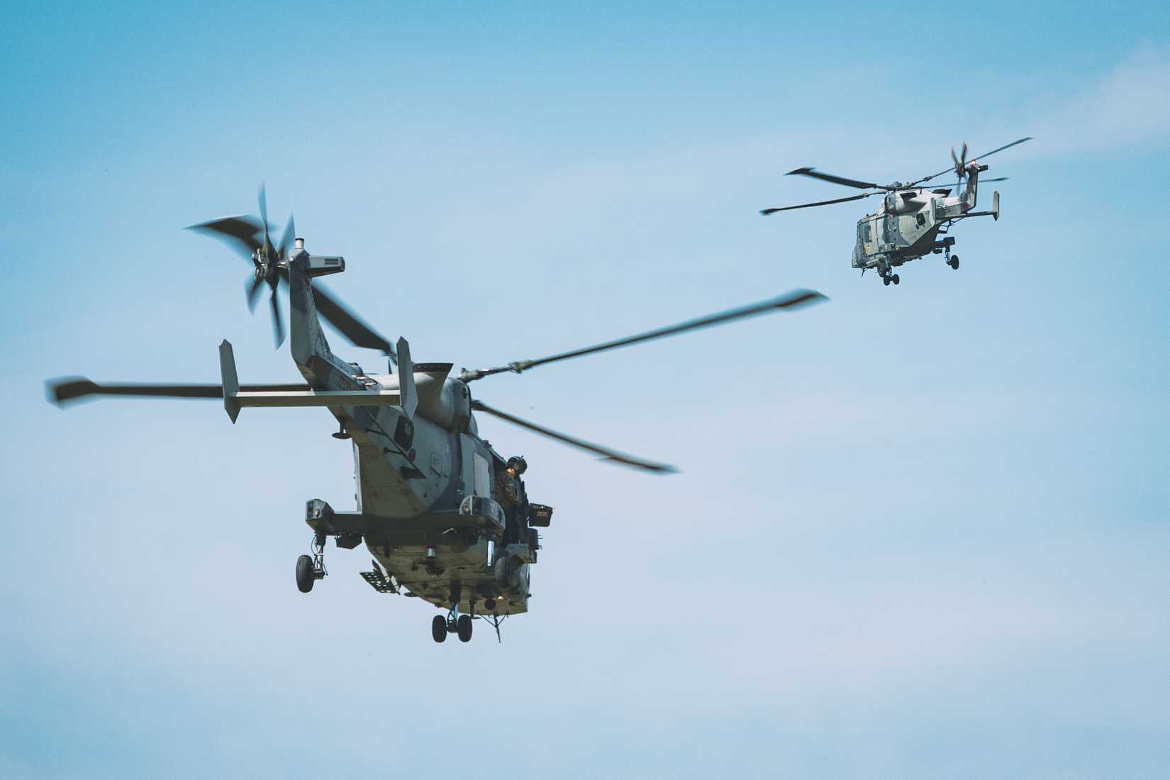 AW-159 Wildcat helicopters during exercise Saber Junction 24 in the 7th Army Training Command's (7ATC) Hohenfels Training Area, Germany, Sept. 3, 2024
