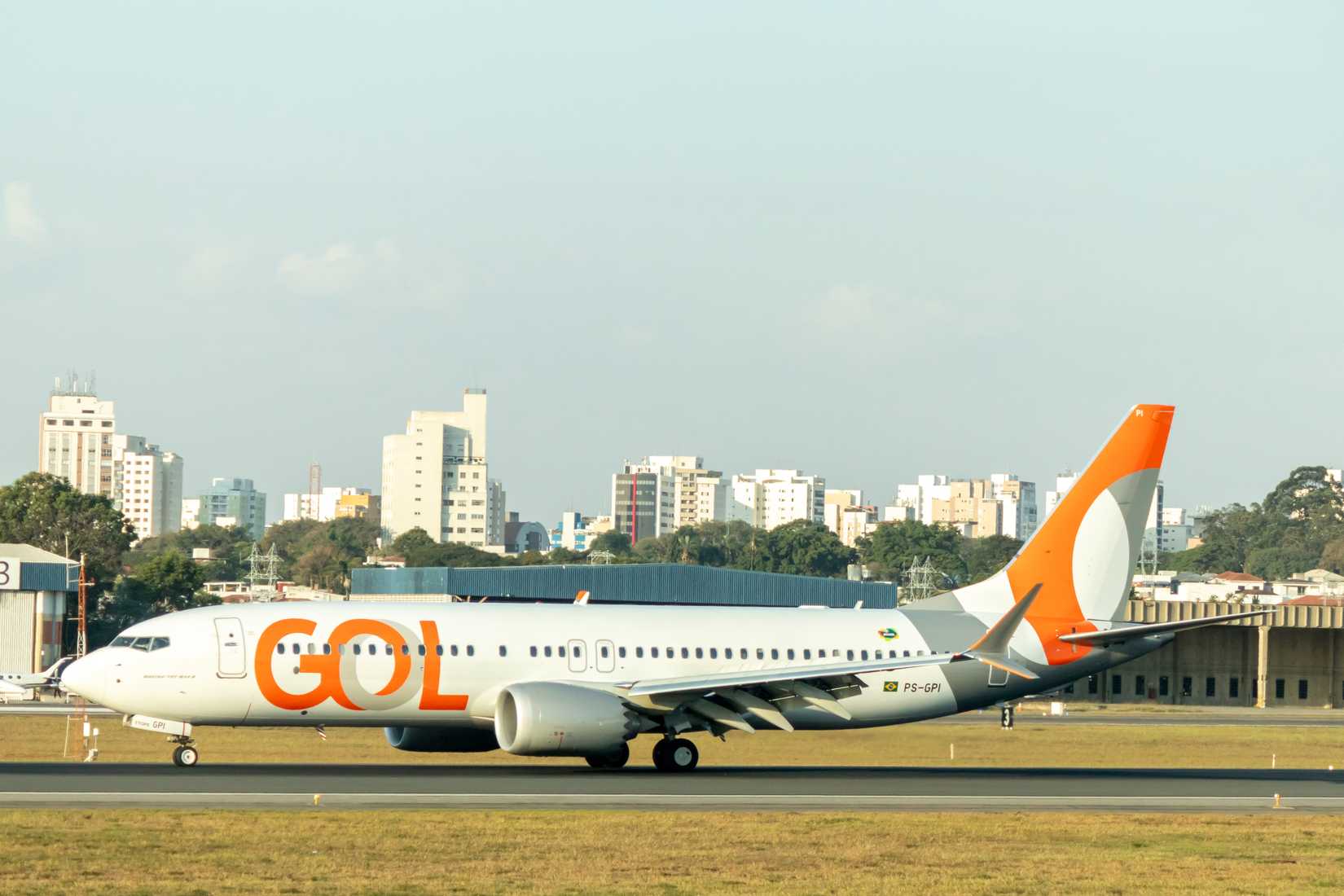 Boeing 737 MAX 8 aircraft, registration PS-GPI, operated by brazilian company GOL Airlines