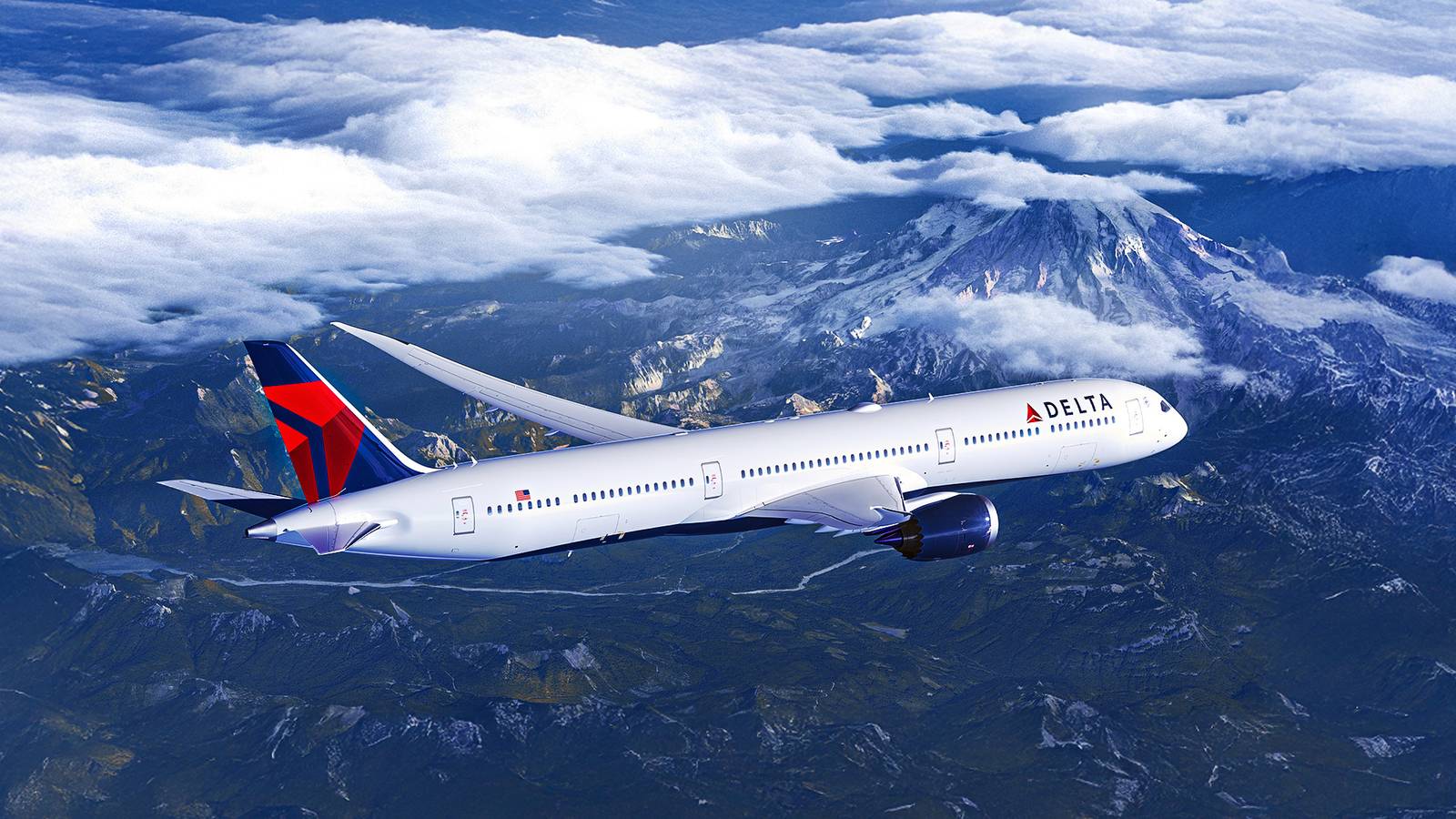 A Boeing 787-10 Dreamliner in flight representing Delta's new fleet diversification strategy.