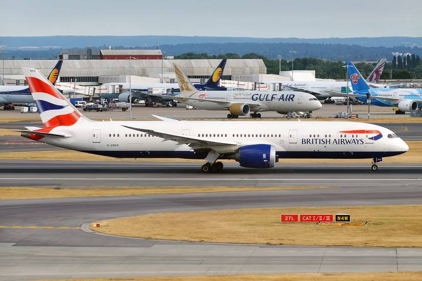 British Airways 787-9 at Heathrow