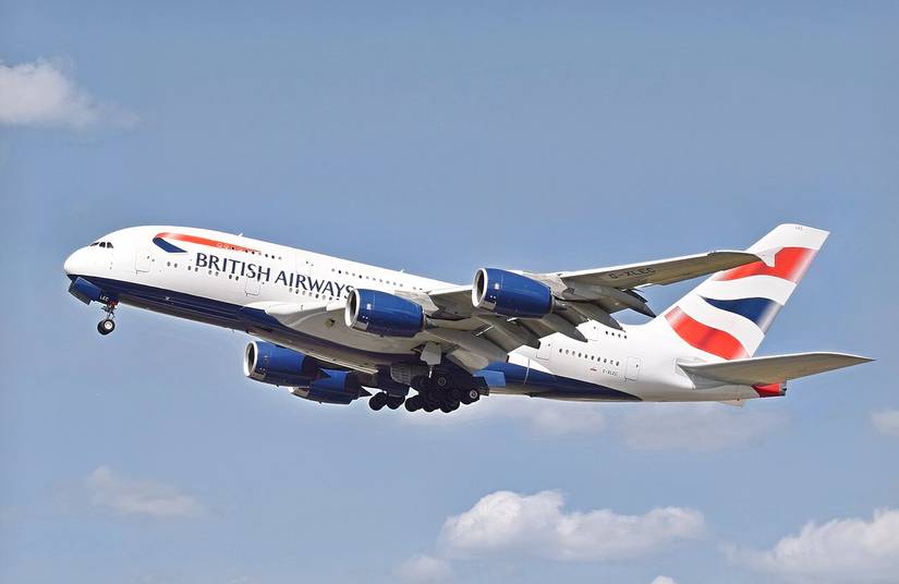 British Airways A380 on initial departure