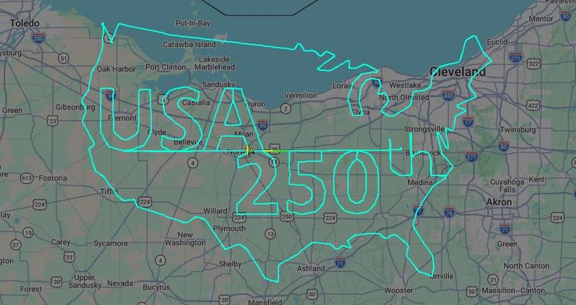 Cessna route map 250th Year