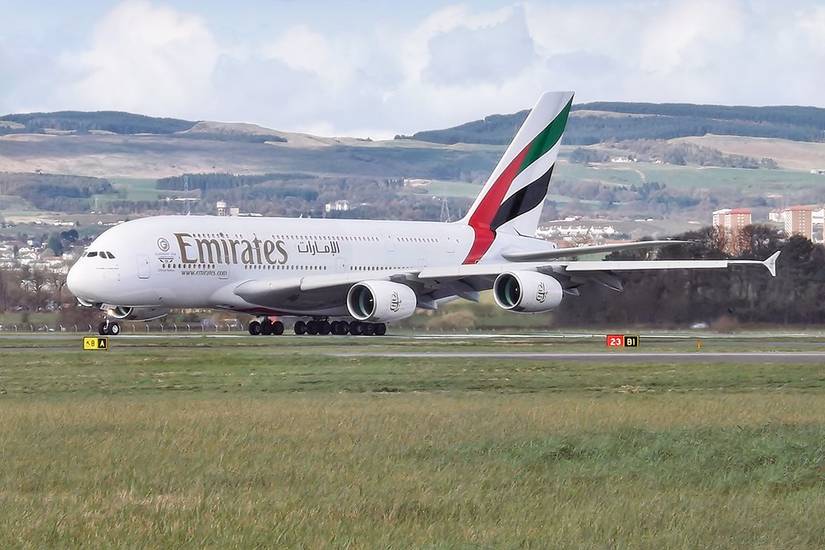Emirates A380 Glasgow