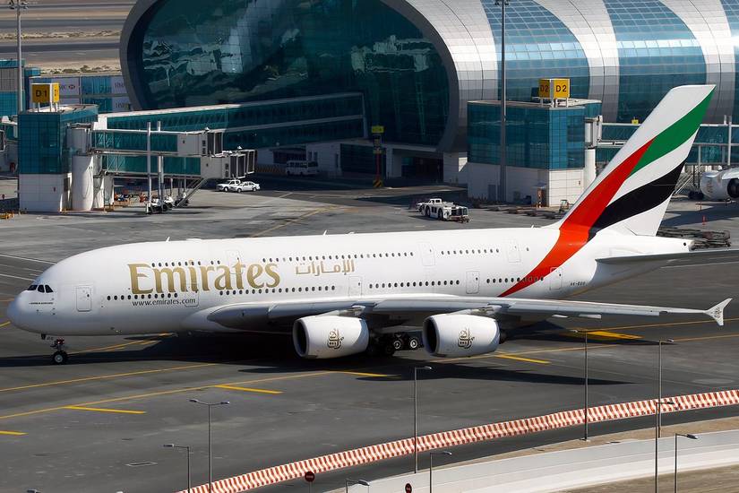 Emirates A380 in DXB