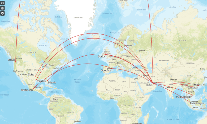 Emirates Longest 777-200LR Routes