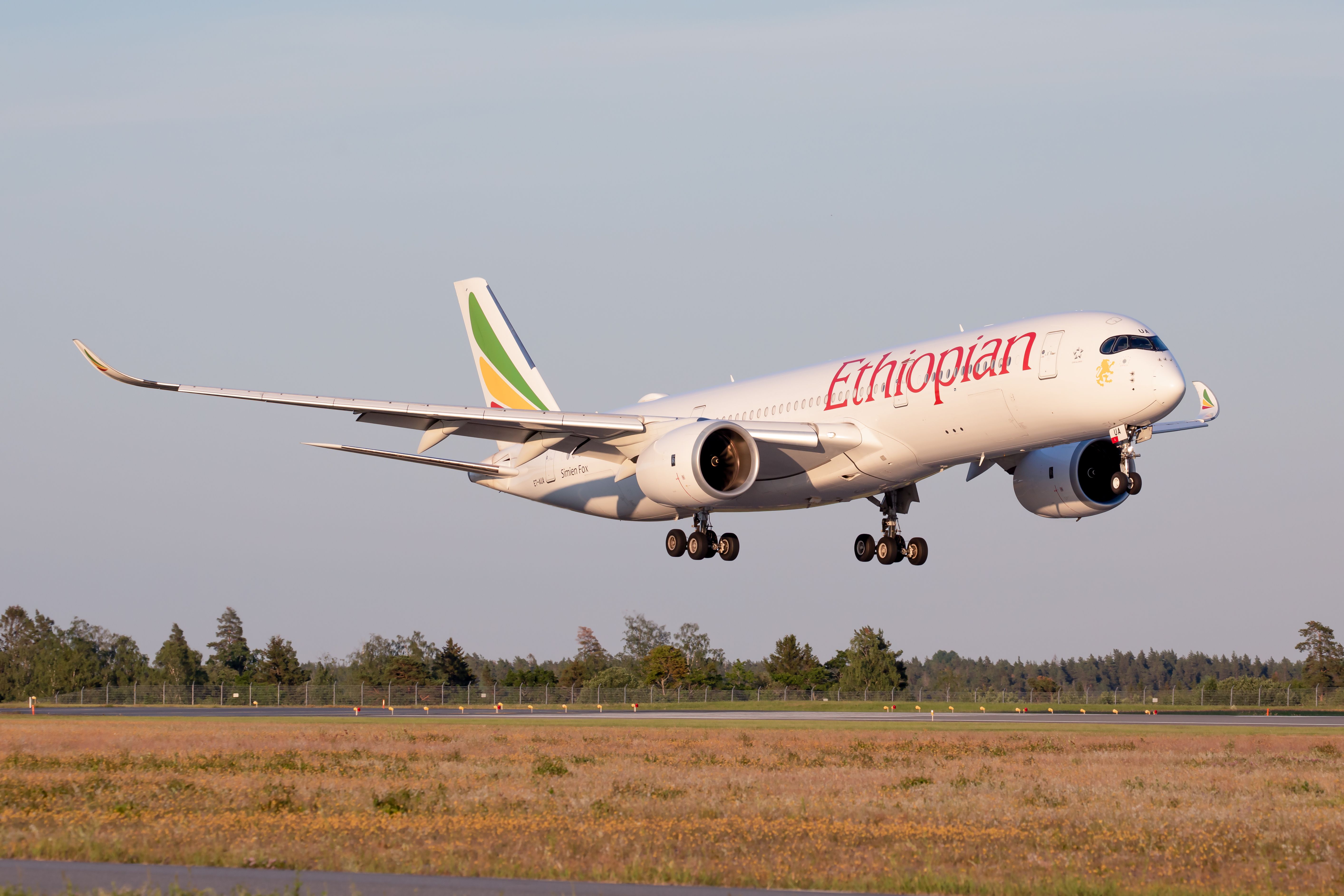 Ethiopian Airlines A350 about to land