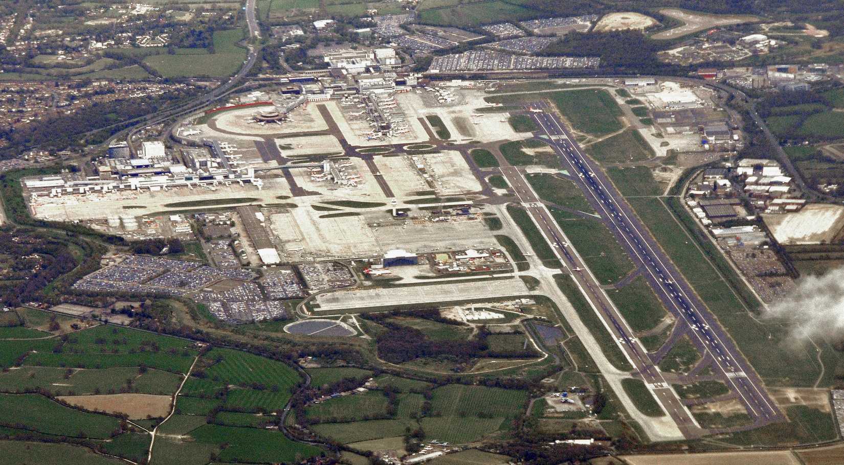 Gatwick Airport, south of London, is Britains' second busiest airport, after Heathrow. Until 2017 it was also the busiest single-runway airport in the world.  You may notice in my picture a second runway/taxiway. It can, under certain circumstances, be used as a runway but it's too close to the main runway to be permitted to be used at the same time.