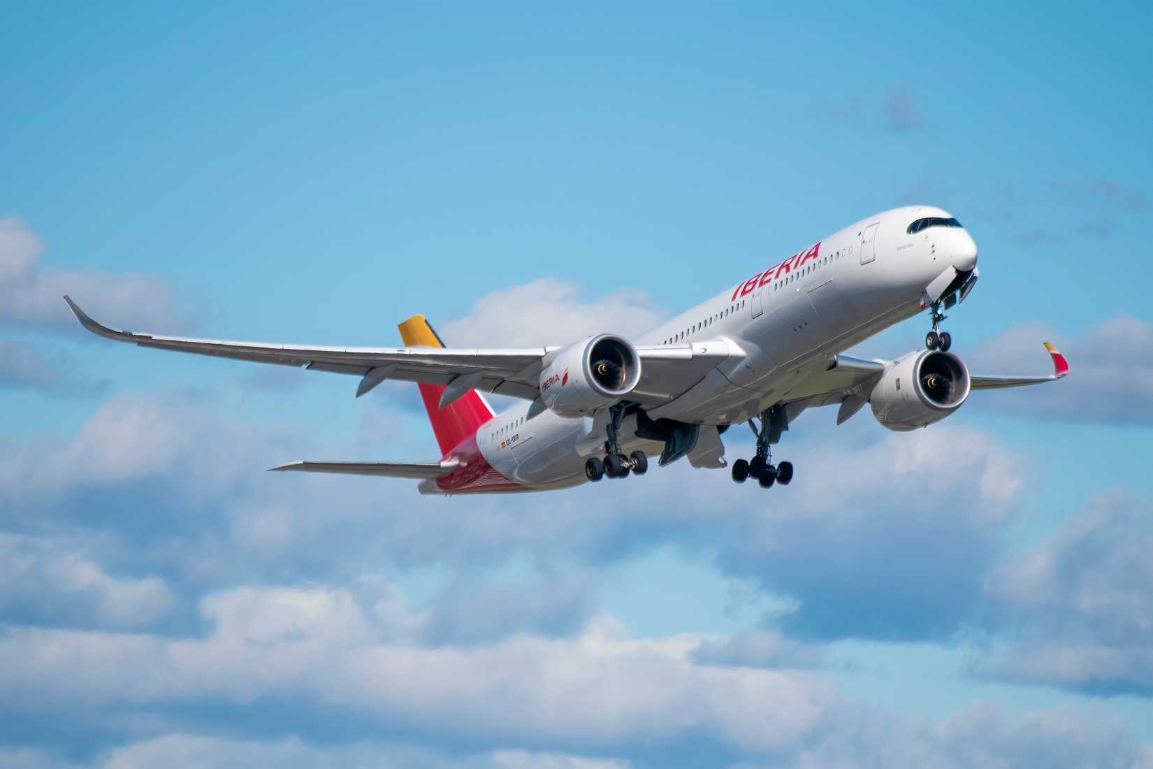 Iberia Airbus A350-900 in sky